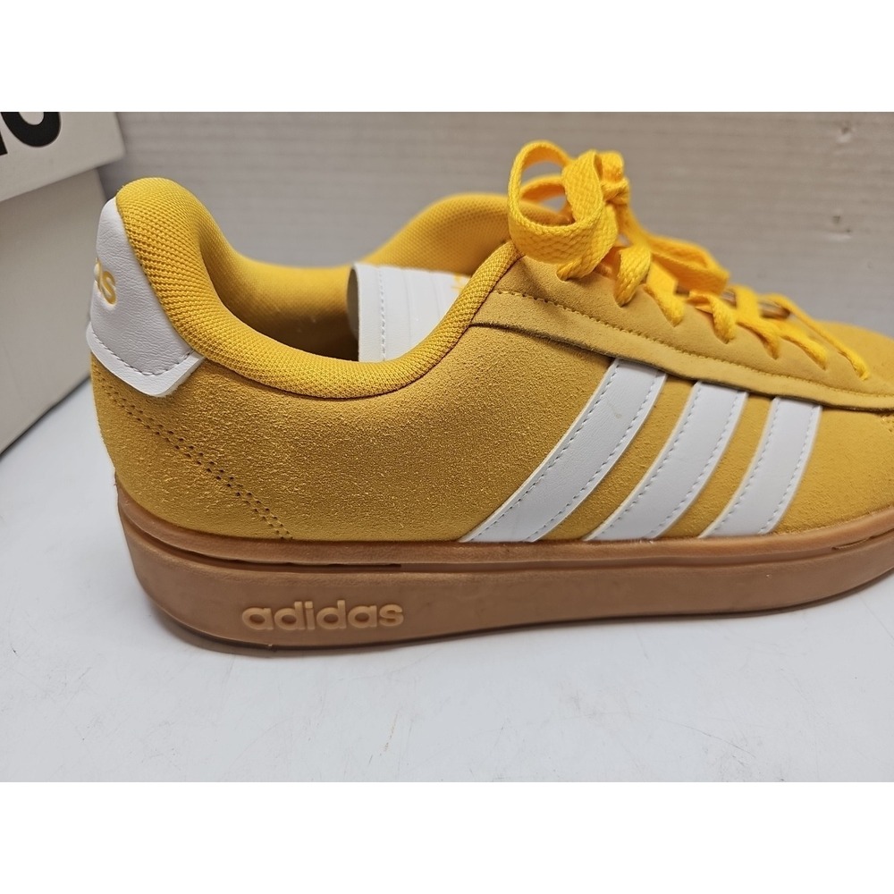 Adidas Grand Court Alpha Yellow Suede Sneaker with Gum Sole Size 11 - Picture 3 of 14